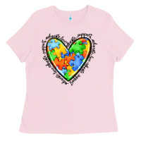 Bubblegum Pink autism heart Ladies Tee - JahusDesignShop