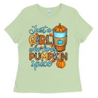Just A Girl Who Loves Pumpkin Spice Ladies Tee | Teevron