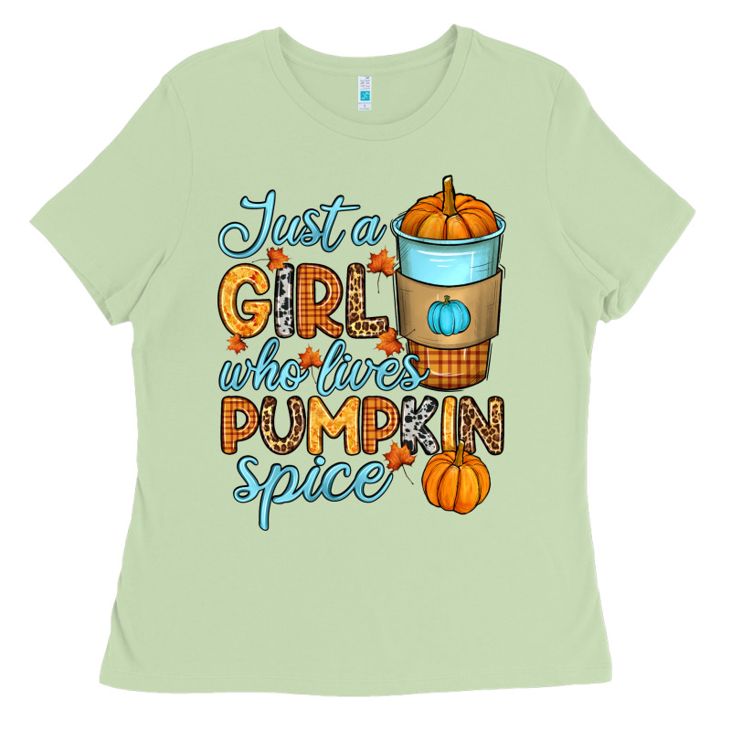 Just A Girl Who Loves Pumpkin Spice Ladies Tee by RanaPortraitStore | Teevron