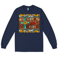 Navy jesus is the reason christmas Long Sleeve Tee - Jasminsmagicworld
