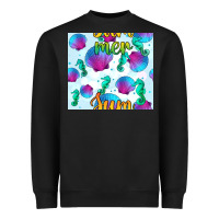 Black seahorse and sea shell seamless pattern Heavyweight Sweatshirt - BundleAndBundleShop
