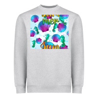 Heather Grey seahorse and sea shell seamless pattern Heavyweight Sweatshirt - BundleAndBundleShop
