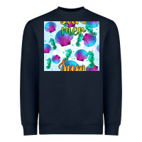 Navy seahorse and sea shell seamless pattern Heavyweight Sweatshirt - BundleAndBundleShop
