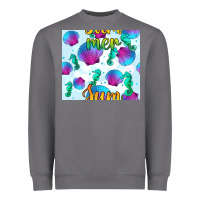 Storm seahorse and sea shell seamless pattern Heavyweight Sweatshirt - BundleAndBundleShop