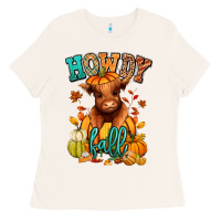 Bone Hay there Fall pumpkin heifer Ladies Tee - RanaPortraitStore