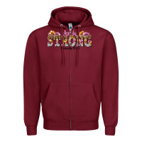 Burgundy she is strong proverbs 31 25 Zipper Hoodie - NancyCooperArtShop