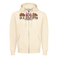 Sandshell she is strong proverbs 31 25 Zipper Hoodie - NancyCooperArtShop