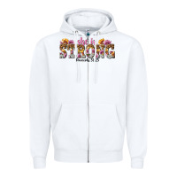 White she is strong proverbs 31 25 Zipper Hoodie - NancyCooperArtShop