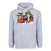 Heather Grey happy christmas southdown baby sheep Heavyweight Hoodie - LillyAllenDesigns