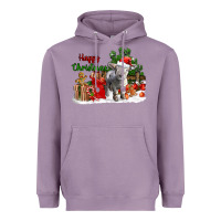 Lavender happy christmas southdown baby sheep Heavyweight Hoodie - LillyAllenDesigns