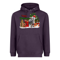 Plum happy christmas southdown baby sheep Heavyweight Hoodie - LillyAllenDesigns