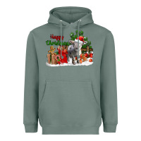 Sage happy christmas southdown baby sheep Heavyweight Hoodie - LillyAllenDesigns