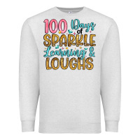 Oatmeal Heather 100 days of sparkle learning and loughs Premium Sweatshirt - Artiststas