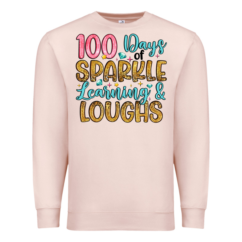 100 Days Of Sparkle Learning And Loughs Premium Sweatshirt by Artiststas | Teevron