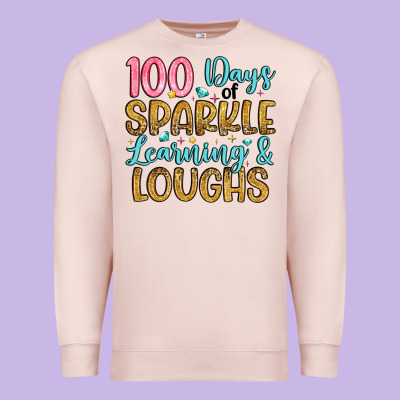 100 Days Of Sparkle Learning And Loughs Premium Sweatshirt Designed By Artiststas