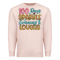 Pale Pink 100 days of sparkle learning and loughs Premium Sweatshirt - Artiststas