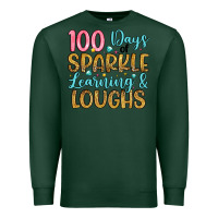 Sports Green 100 days of sparkle learning and loughs Premium Sweatshirt - Artiststas
