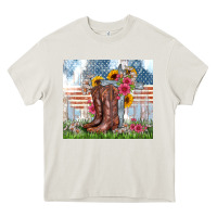 Cream christian western Heavy Core Tee - Zillion Design Studio