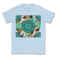 Dusty Blue gemstone leopard cowhide Classic Tee - NancyCooperArtShop
