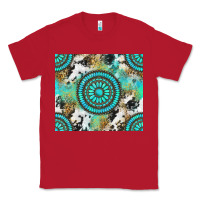 Red gemstone leopard cowhide Classic Tee - NancyCooperArtShop