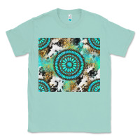 Seafoam gemstone leopard cowhide Classic Tee - NancyCooperArtShop