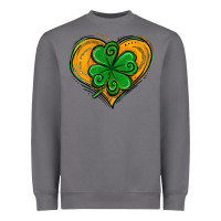 Storm St. Patrick's Day Heart with Shamrock Heavyweight Sweatshirt - Jasminsmagicworld