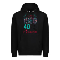 Black Made In May 1980 40 Years Of Being Awesome Premium Hoodie - Bettercallsaul