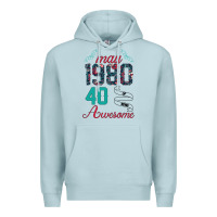 Blue Mist Made In May 1980 40 Years Of Being Awesome Premium Hoodie - Bettercallsaul