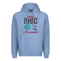 Colony Blue Made In May 1980 40 Years Of Being Awesome Premium Hoodie - Bettercallsaul