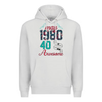 Dove Grey Made In May 1980 40 Years Of Being Awesome Premium Hoodie - Bettercallsaul