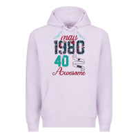 Lilac Made In May 1980 40 Years Of Being Awesome Premium Hoodie - Bettercallsaul