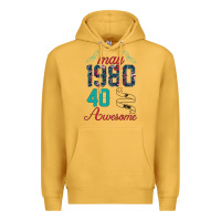 Mustard Made In May 1980 40 Years Of Being Awesome Premium Hoodie - Bettercallsaul