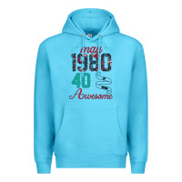 Ocean Blue Made In May 1980 40 Years Of Being Awesome Premium Hoodie - Bettercallsaul