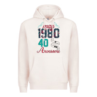 Pale Pink Made In May 1980 40 Years Of Being Awesome Premium Hoodie - Bettercallsaul