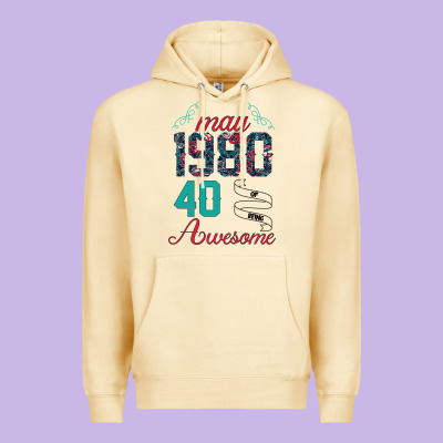 Made In May 1980 40 Years Of Being Awesome Premium Hoodie Designed By Bettercallsaul