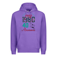 Purple Made In May 1980 40 Years Of Being Awesome Premium Hoodie - Bettercallsaul