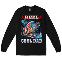 Black Reel Cool Dad Bass Long Sleeve Tee - LillyAllenDesigns