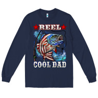 Navy Reel Cool Dad Bass Long Sleeve Tee - LillyAllenDesigns