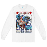 White Reel Cool Dad Bass Long Sleeve Tee - LillyAllenDesigns