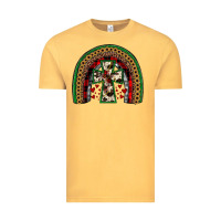 Vintage Mustard cross rainbow Vintage Tee - JahusDesignShop