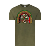 Vintage Olive cross rainbow Vintage Tee - JahusDesignShop