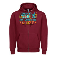 Burgundy some of yalls cornbread aint done in the middle Zipper Hoodie - NancyCooperArtShop
