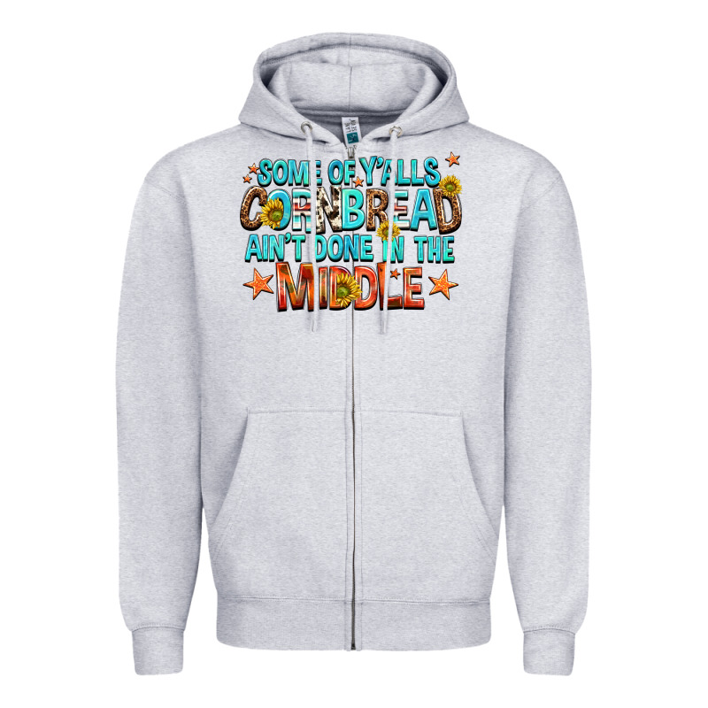 Some Of Yalls Cornbread Aint Done In The Middle Zipper Hoodie by NancyCooperArtShop | Teevron