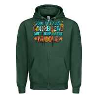 Sports Green some of yalls cornbread aint done in the middle Zipper Hoodie - NancyCooperArtShop