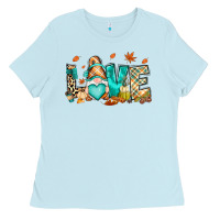 Baby Blue But i think i love Fall most of all gnome Ladies Tee - RanaPortraitStore