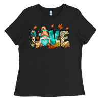 Black But i think i love Fall most of all gnome Ladies Tee - RanaPortraitStore