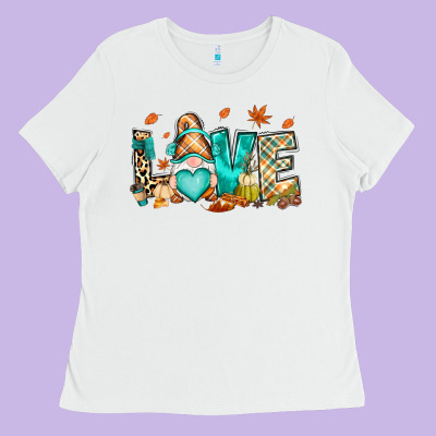 Ladies Tee But i think i love Fall most of all gnome