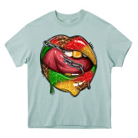 Arona juneteenth day lips Heavy Core Tee - texasbilliewilder