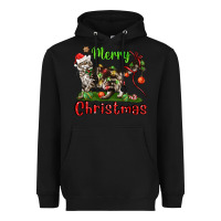 Black maine coon cat merry christmas Heavyweight Hoodie - LillyAllenDesigns