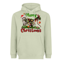 Matcha maine coon cat merry christmas Heavyweight Hoodie - LillyAllenDesigns
